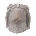 Clayre & Eef Planter Rabbit 16x18x18 cm Beige Stone
