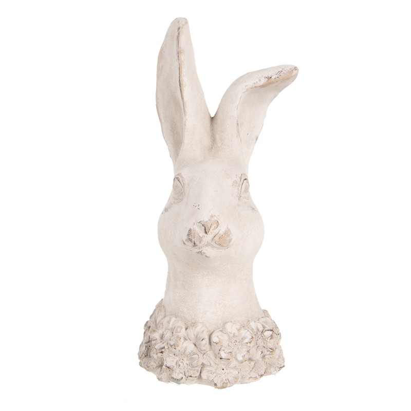 Clayre & Eef Statuetta decorativa Coniglio 24 cm Beige Pietra