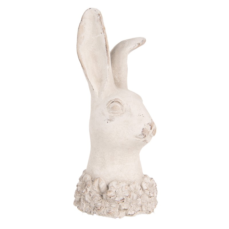 Clayre & Eef Statuetta decorativa Coniglio 24 cm Beige Pietra