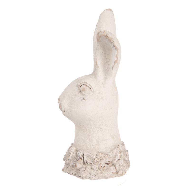 Clayre & Eef Statuetta decorativa Coniglio 24 cm Beige Pietra
