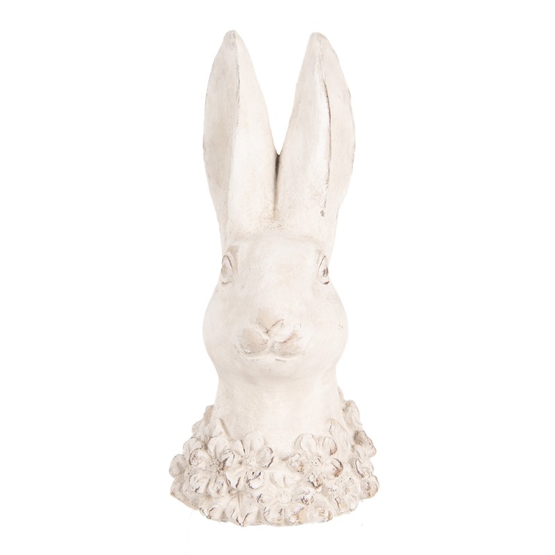 Clayre & Eef Figurine décorative Lapin 24 cm Beige Pierre