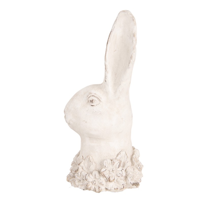 Clayre & Eef Figurine décorative Lapin 24 cm Beige Pierre