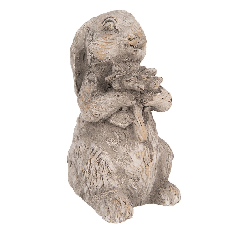 Clayre & Eef Decorative Figurine Rabbit 15 cm Grey Stone