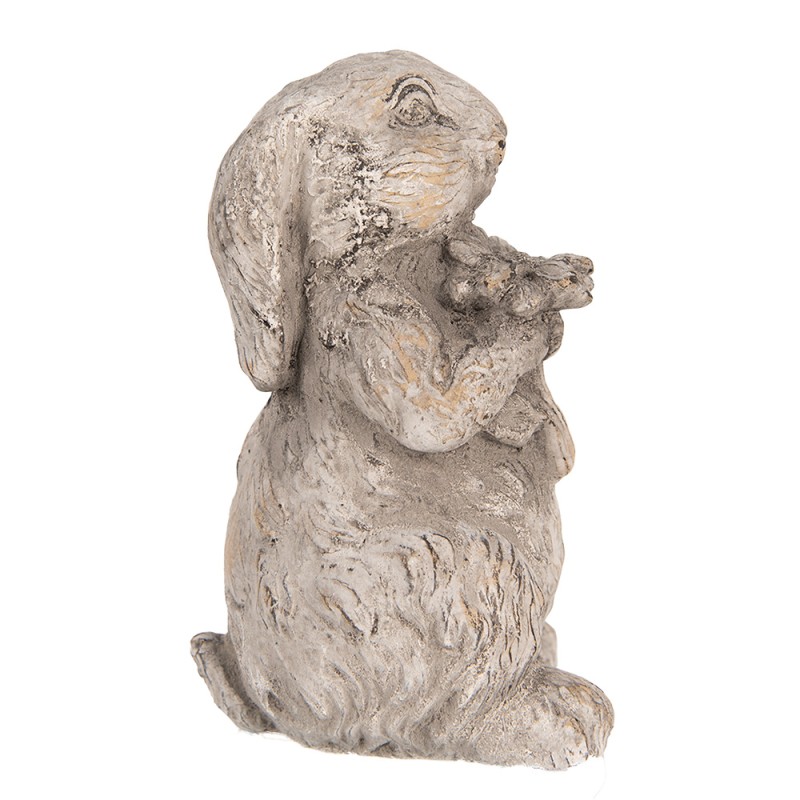 Clayre & Eef Decorative Figurine Rabbit 15 cm Grey Stone