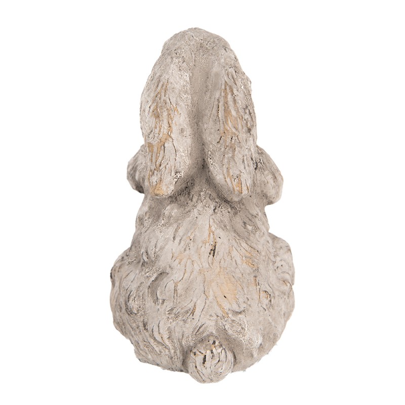 Clayre & Eef Decorative Figurine Rabbit 15 cm Grey Stone