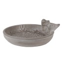 Clayre & Eef Vogelvoederbak 25x24x9 cm Grijs Steen Vogels
