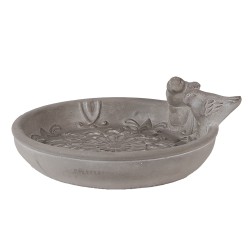 Clayre & Eef Vogelvoederbak 25x24x9 cm Grijs Steen Vogels
