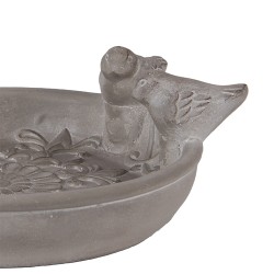 Clayre & Eef Vogelvoederbak 25x24x9 cm Grijs Steen Vogels