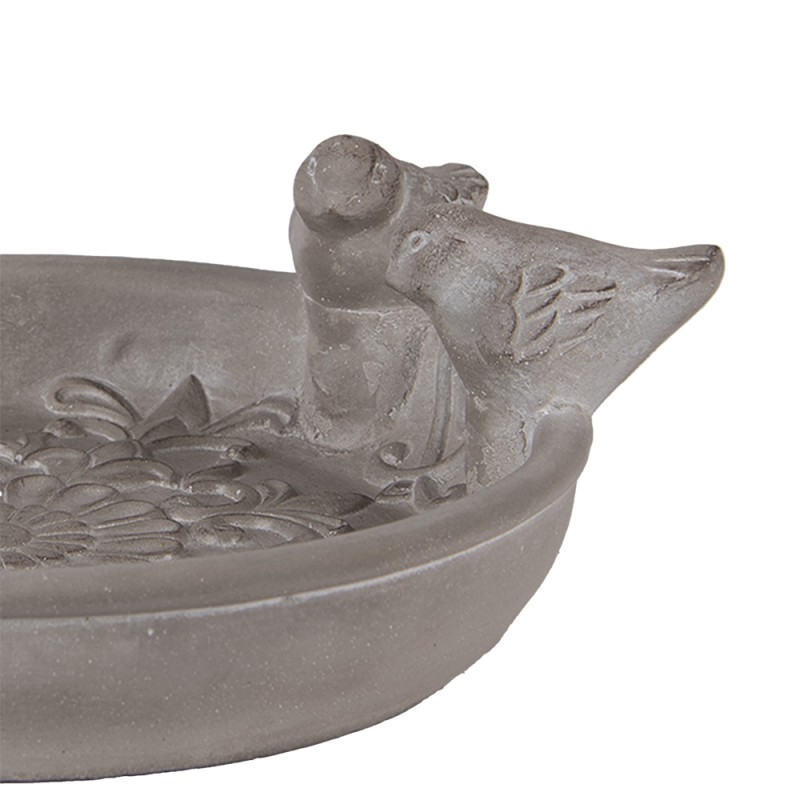 Clayre & Eef Vogelvoederbak 25x24x9 cm Grijs Steen Vogels