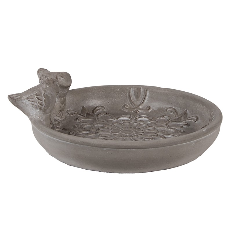 Clayre & Eef Vogelvoederbak 25x24x9 cm Grijs Steen Vogels