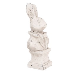 Clayre & Eef Statuetta decorativa Coniglio 11x8x24 cm Beige Pietra