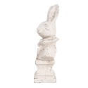 Clayre & Eef Statuetta decorativa Coniglio 11x8x24 cm Beige Pietra