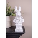 Clayre & Eef Statuetta decorativa Coniglio 11x8x24 cm Beige Pietra