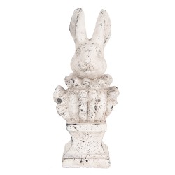 Clayre & Eef Statuetta decorativa Coniglio 11x8x24 cm Beige Pietra