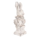 Clayre & Eef Figurine décorative Lapin 11x8x24 cm Beige Pierre