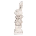 Clayre & Eef Figurine décorative Lapin 11x8x24 cm Beige Pierre