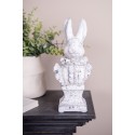 Clayre & Eef Figurine décorative Lapin 11x8x24 cm Beige Pierre
