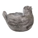 Clayre & Eef Fioriera Uccello 18x12x13 cm Grigio Pietra