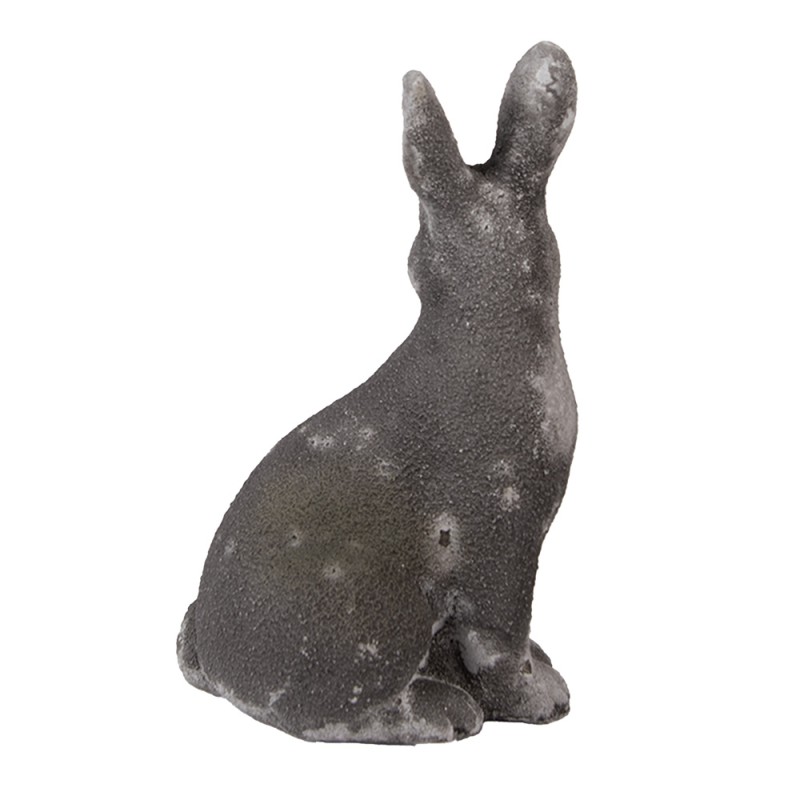 Clayre & Eef Statuetta decorativa Coniglio 23 cm Grigio Pietra