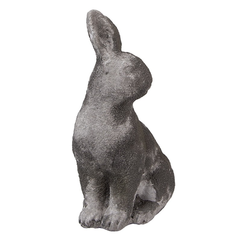 Clayre & Eef Statuetta decorativa Coniglio 23 cm Grigio Pietra