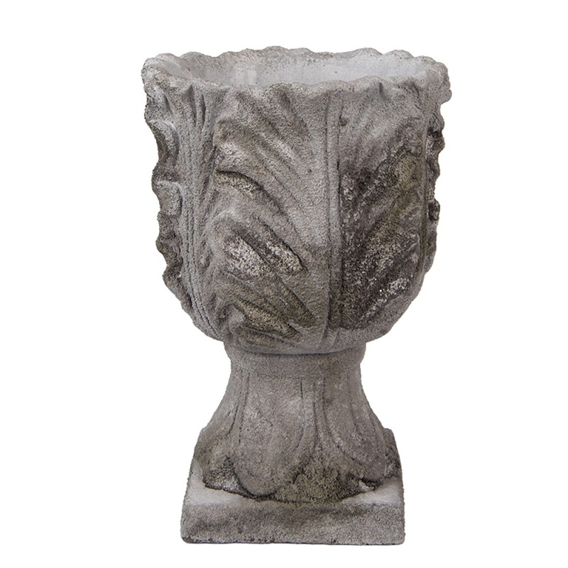 Clayre & Eef Blumentopf Ø 16x24 cm Grau Stein