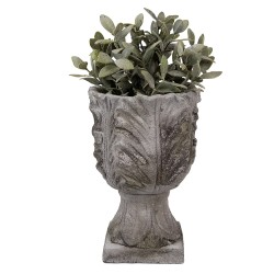 Clayre & Eef Bloempot Ø 16x24 cm Grijs Steen