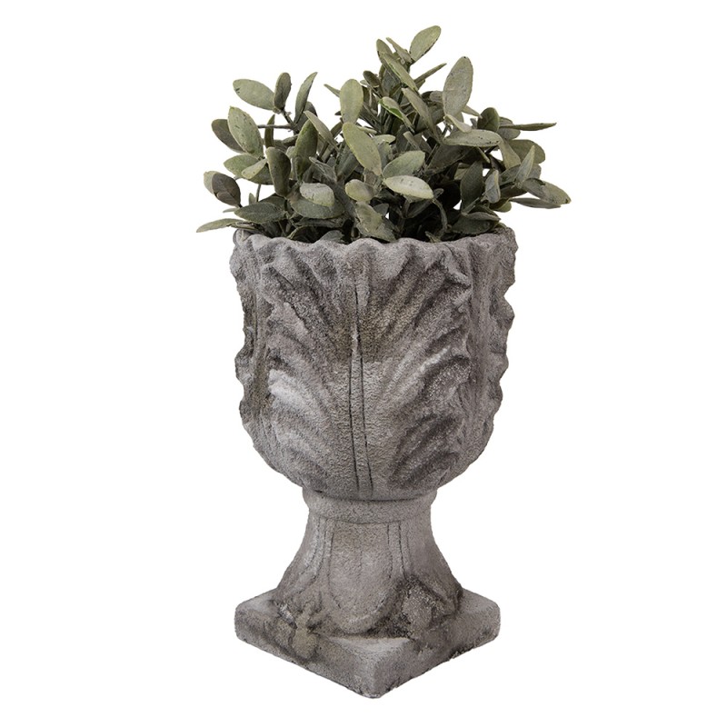 Clayre & Eef Blumentopf Ø 16x24 cm Grau Stein