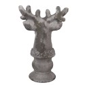 Clayre & Eef Dekorationsfigur Hirsch 17x14x26 cm Grau Stein