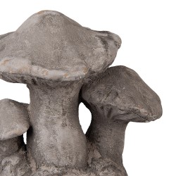 Clayre & Eef Statuetta decorativa Fungo 16x12x15 cm Grigio Pietra