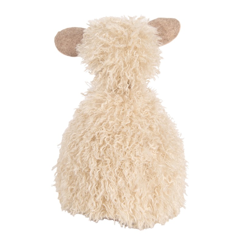 Clayre & Eef Deurstopper Schaap 20x21x28 cm Beige Stof