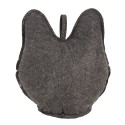 Clayre & Eef Door Stop Cat 20x14x22 cm Grey Fabric