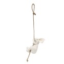 Clayre & Eef Stuffed toy Rabbit 8x9x16/50 cm White Fabric