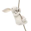Clayre & Eef Stuffed toy Rabbit 8x9x16/50 cm White Fabric
