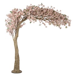 Clayre & Eef Fleur de cerisier artificielle 320 cm Gris Blanc Plastique