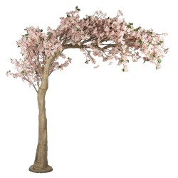 Clayre & Eef Fleur de cerisier artificielle 320 cm Gris Blanc Plastique