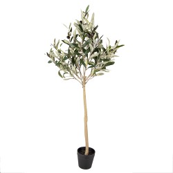 Clayre & Eef Künstlicher Olivenbaum 90 cm Grün Kunststoff