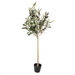 Clayre & Eef Künstlicher Olivenbaum 90 cm Grün Kunststoff