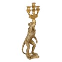 Clayre & Eef Candle holder Monkey 30x22x60 cm Gold colored Plastic