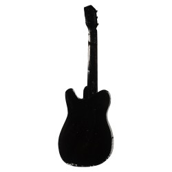 Clayre & Eef 3D Metallgemälde Gitarre 28x83 cm Orange Metall