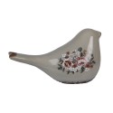 Clayre & Eef Statuetta decorativa Uccello 21x9x11 cm Grigio Ceramica