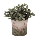 Clayre & Eef Blumentopf Ø 13x12 cm Beige Keramik Blumen