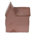 Clayre & Eef Decorativa Casa con LED 10x6x12 cm Rosa Ceramica