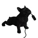 Clayre & Eef Lampe de table Chien 35x19x28 cm Noir Plastique