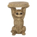 Clayre & Eef Side Table Cat 25x23x36 cm Gold colored Plastic