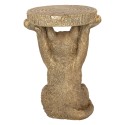 Clayre & Eef Side Table Cat 25x23x36 cm Gold colored Plastic