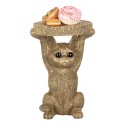 Clayre & Eef Side Table Cat 25x23x36 cm Gold colored Plastic