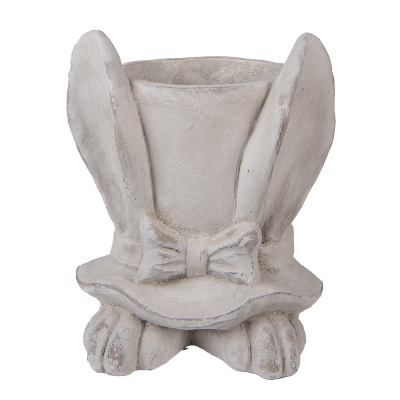 Clayre & Eef Fioriera Coniglio 20x20x25 cm Beige Pietra