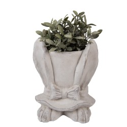Clayre & Eef Planter Rabbit 20x20x25 cm Beige Stone
