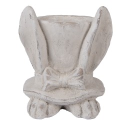 Clayre & Eef Bloempot Konijn 17x16x19 cm Beige Steen
