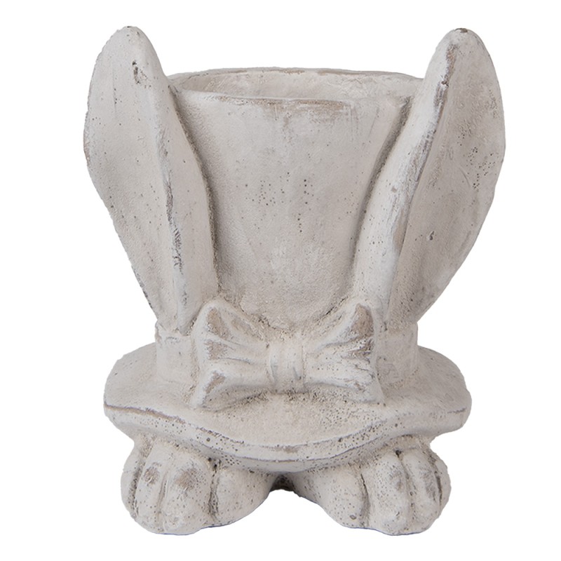 Clayre & Eef Fioriera Coniglio 17x16x19 cm Beige Pietra